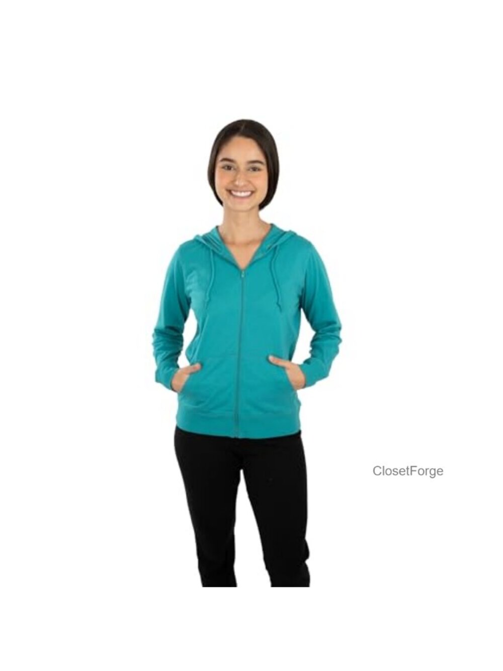 Lightweight Zip Up Hoodie - Athletic Fit Full Zip Jersey Knit Jacket